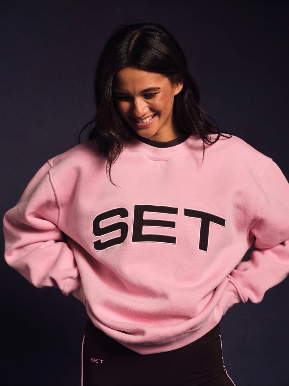 Set Active - Midweight Sweats Staple SET Layered Crewneck - Swirl